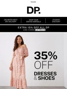 35% off dresses & shoes + Extra 15% off everything