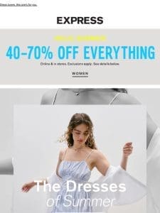 40-70% off alllll the summer dresses