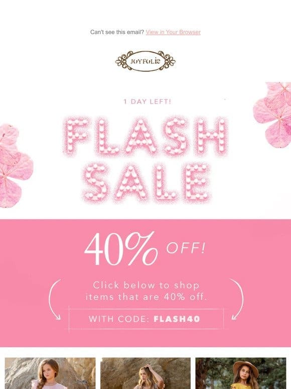 40% Off Flash Sale ENDING SOON?