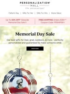 40% Off Sitewide + Free Shipping | Memorial Day Sale