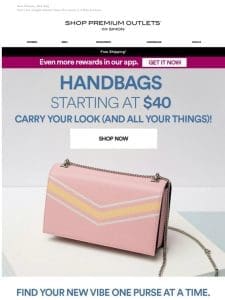 $40 & Up Handbags
