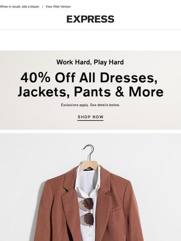 40% off suiting to style your way