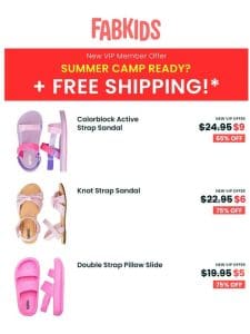 $5 Shoes for Summer Camp