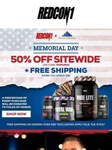 50% OFF Memorial Day Sale Partnering With Folds Of Honor