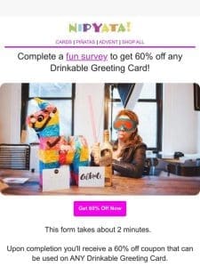 60% Off Any Drinkable Card ?