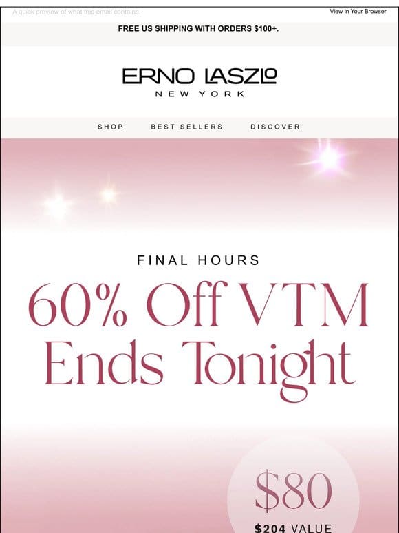 60% Off VTM—Final Hours