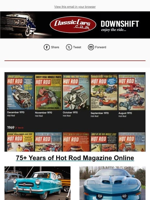 75+ Years of Hot Rod Magazine Online