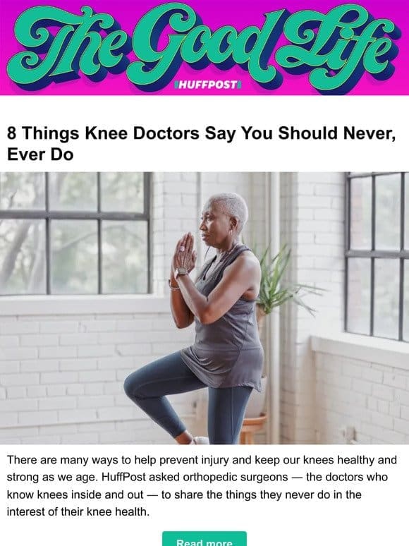 8 things knee doctors say you should never， ever do