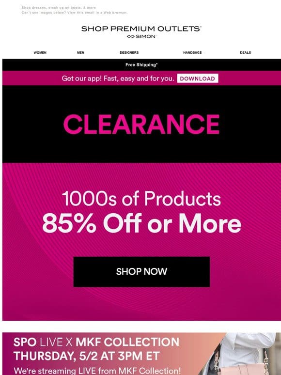 85% Off 1000+ Products