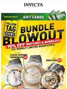 90% OFF WATCHES & BUNDLES INSANE Yellow Tag Deals ⚠️