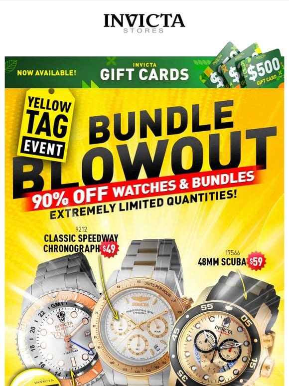 90% OFF WATCHES & BUNDLES INSANE Yellow Tag Deals ⚠️