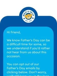 A Note About Father’s Day Emails