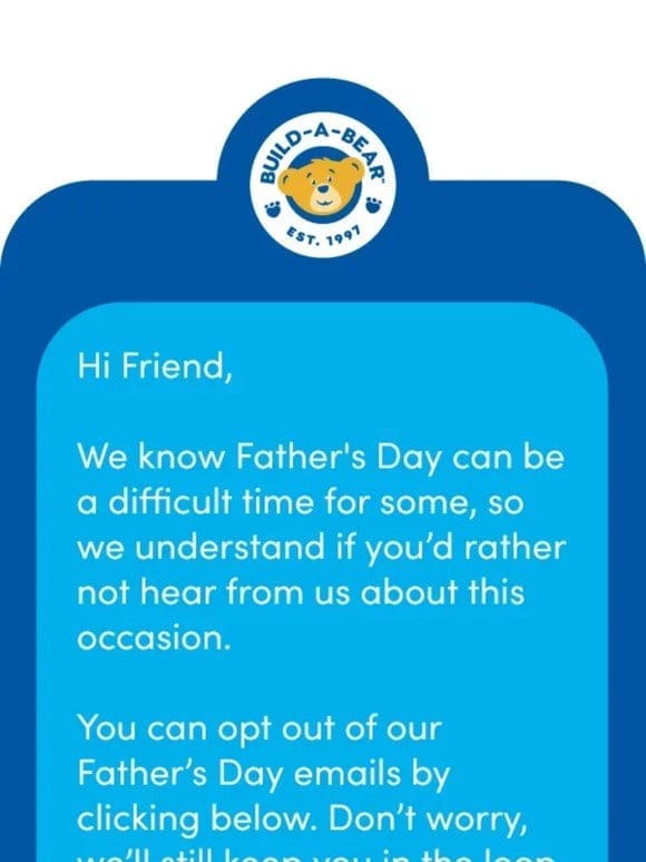 A Note About Father’s Day Emails