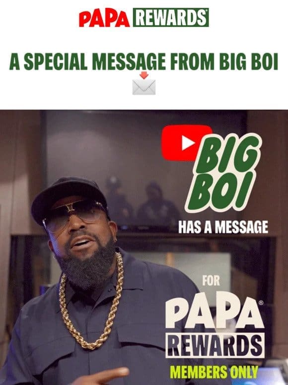 A Special Message from Big Boi to you