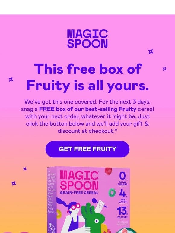 A free box of Fruity， just for fun?