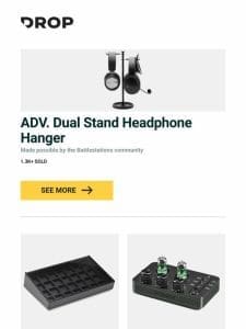 ADV. Dual Stand Headphone Hanger， Keycadets Frontier Aluminum Artisan Display Case， Ampapa A1 Vacuum Tube Phono Preamp/Headphone Amplifier and more…