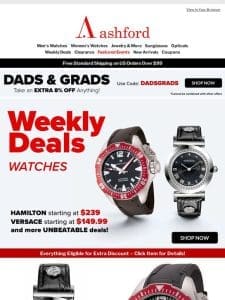 ATTN: Watch Lovers – New Weekly Deals!