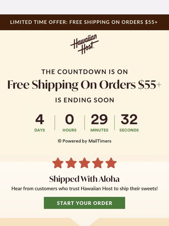 Act Fast Before You Miss FREE SHIPPING