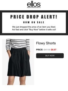 Act Fast! Now On SALE， Flowy Shorts You Loved