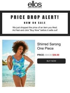 Act Fast! Now On SALE， Shirred Sarong One Piece You Loved