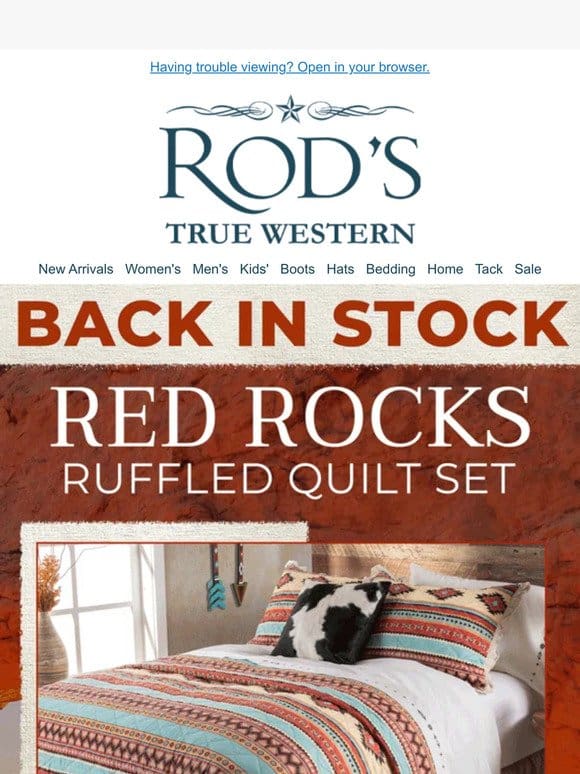Add Southwestern Charm: Red Rocks Quilt Set Back in Stock