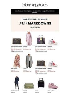 Add these new markdowns to bag now