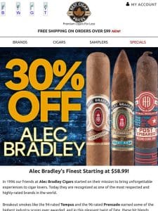 Alec Bradley’s Finest Starting at $58.99 ���