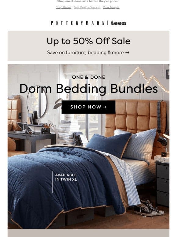 All your bedding， all in one bundle! ?