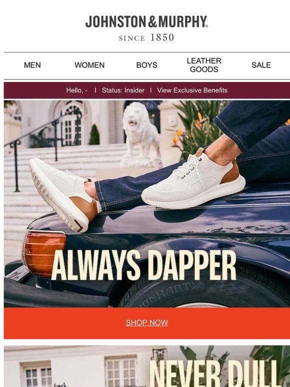 Always Dapper， Never Dull + Mid-Season SALE