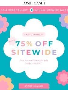 Annual Sitewide Sale Ends TONIGHT ?