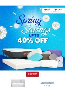 April Spring Savings Up to 40% Off