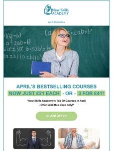 April’s Bestselling Courses now just £21!