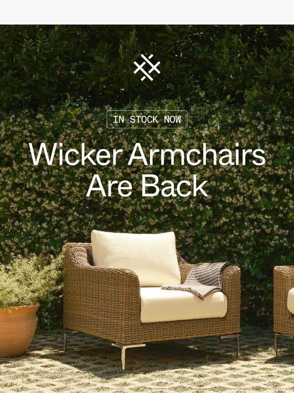 BACK in Stock: Wicker Armchairs