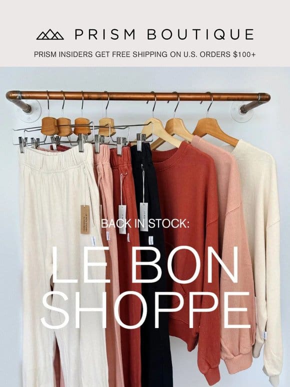 Back in Stock: Le Bon Shoppe