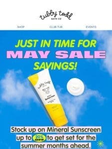 Back in stock: Sunscreen!