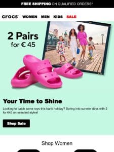 Bank Holiday Bargains: 2 for €45