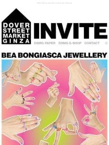 Bea Bongiasca jewellery exclusive items now available at Dover Street Market Ginza