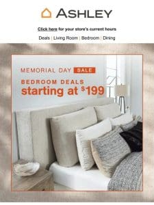 Bedroom Steals from $199: Memorial Day Exclusive!