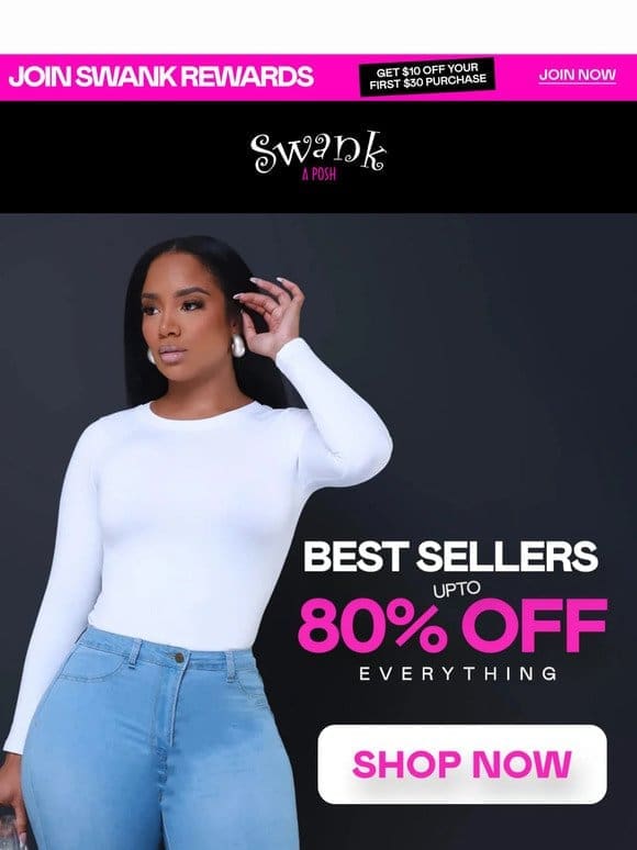 Best Sellers Up to 80% Off