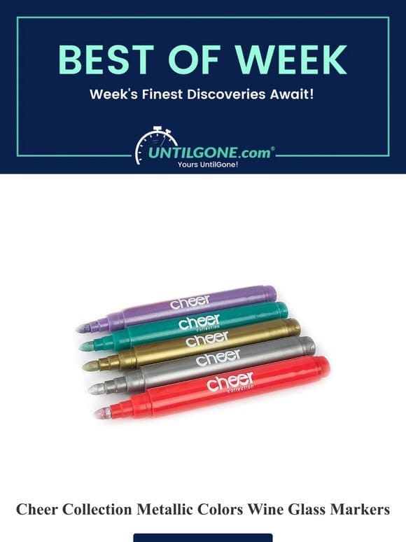 Best of the Week – 65% OFF Cheer Collection Metallic Colors Wine Glass Markers