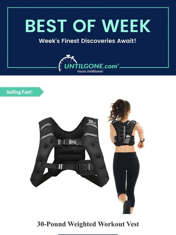 Best of the Week – 66% OFF 30-Pound Weighted Workout Vest