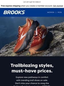 Big savings on trail footwear
