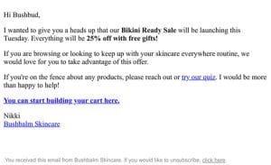 Bikini Ready Sale starts tomorrow