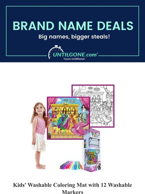 Brand Name Deals – 77% OFF Kids’ Washable Coloring Mat