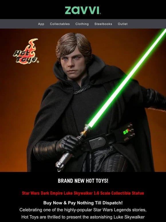 Brand New! Hot Toys Luke Skywalker Dark Empire