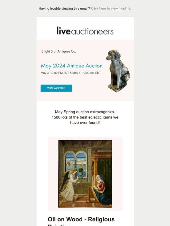 Bright Star Antiques Co. | May 2024 Antique Auction