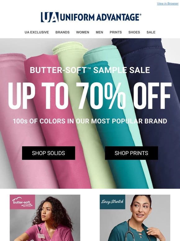 Butter-Soft SAMPLE SALE! SAVE up to 70%
