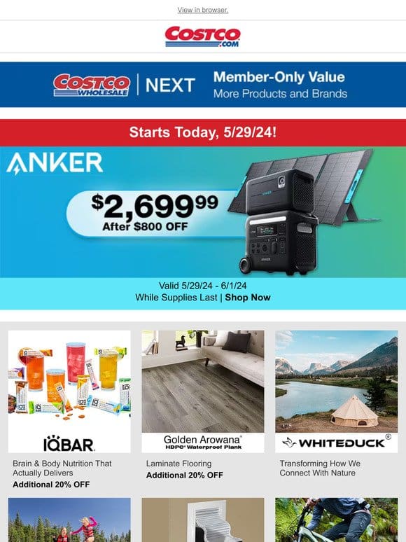 Buy Direct from Select Brands with Costco NEXT!