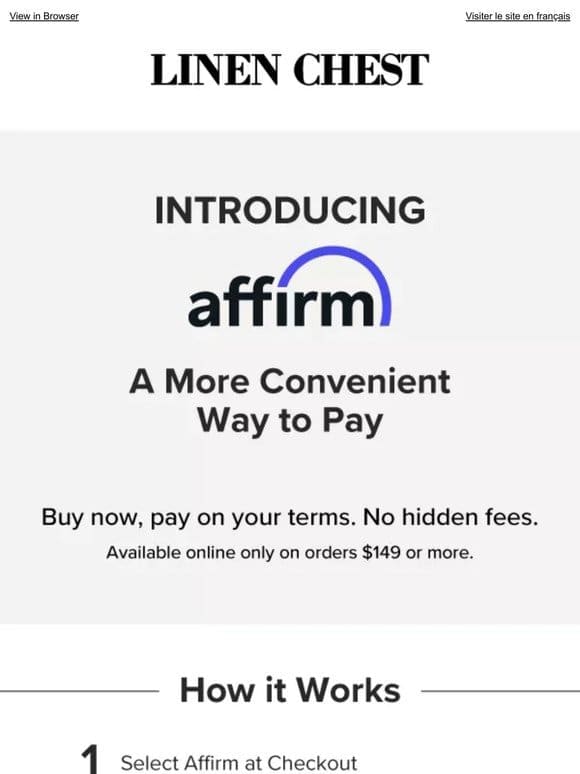 : Buy now， pay on your terms with Affirm✔️