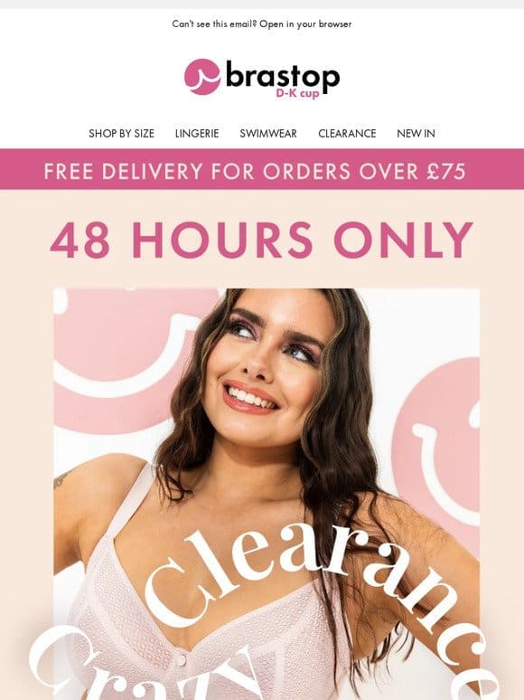 CRAZY CLEARANCE is back for 48HRS!